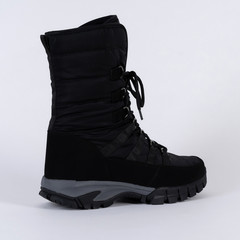 mens boots winter high warm soft waterproof lace up. On white background. See other angles of this...