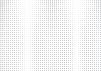 Abstract halftone dotted background. Futuristic grunge pattern, square, shadow.  Gray modern optical pop art texture for posters, sites, business cards, cover, labels mock-up, vintage stickers
