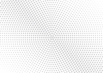 Abstract halftone dotted background. Futuristic grunge pattern, square, shadow.  Gray modern optical pop art texture for posters, sites, business cards, cover, labels mock-up, vintage stickers