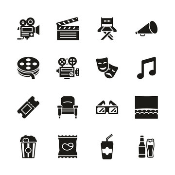 Movie Icons Black & White Set