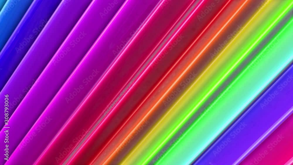 Poster abstract 3d seamless bright background with gradient colores in 4k. rainbow multicolored stripes mov