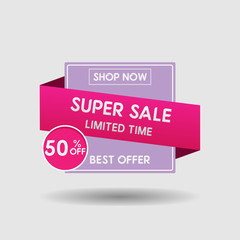 vector illustration big Sale end off season special offer banner template design