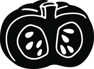 Black and white pumpkin