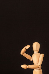 wooden mannequin with arms for hug 