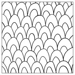 Obraz premium Series of simple doodle pattern in frame. Isolated background. Good for coloring book pages.