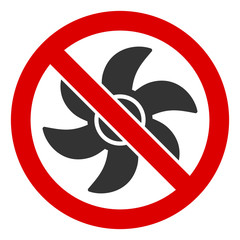 No rotor vector icon. Flat No rotor pictogram is isolated on a white background.