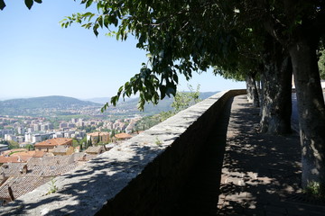 Panorama from Cavour Garden, Perugia. Panorama of the city from the viewpoint in the balcony of Cavour Garden. It is situated in Perugia, Italy.