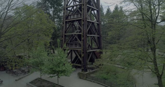Tilt Shot at Goethe Tower - Sachsenhausen - Frankfurt - Germany - 4K Video
