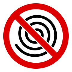 No spiral vector icon. Flat No spiral pictogram is isolated on a white background.