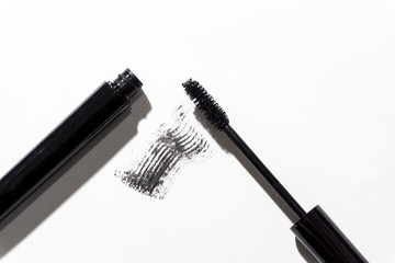 mascara on white background 