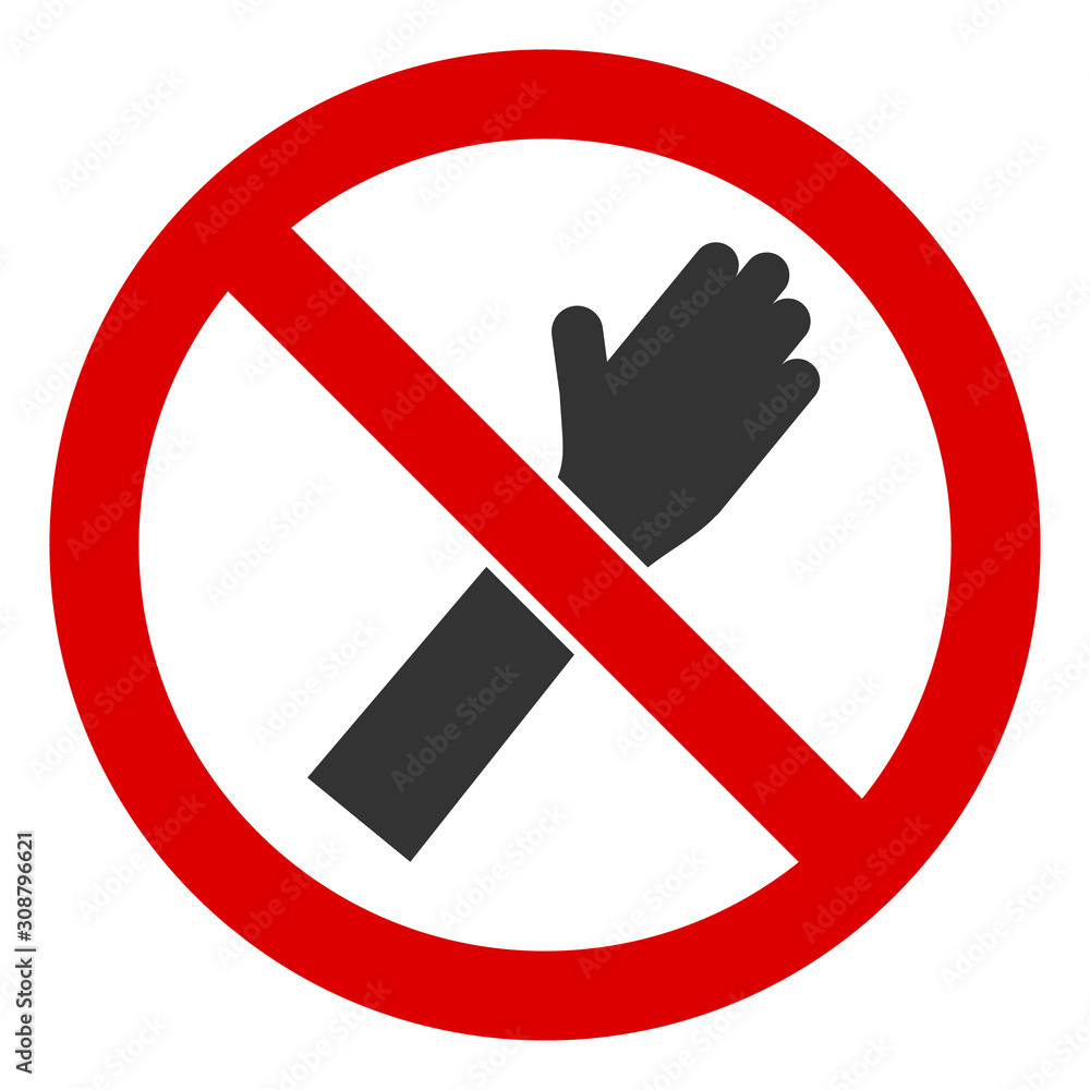 Poster no voting vector icon. flat no voting symbol is isolated on a white background.