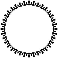 New ink Abstract circle pattern mandala flower floral petal stack. zentangl spirograph modern circular pattern geometric tribal lace motif black white. single art mehendi. Digital textile frame stamp