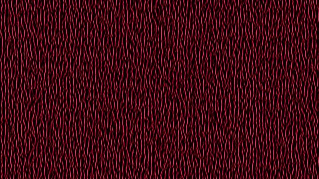 Dise&ntilde;o de  Malla o Trama fluctuante en rojo y negro con elementos desplaz&aacute;ndose