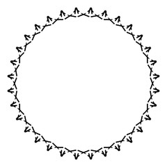 New ink Abstract circle pattern mandala flower floral petal stack. zentangl spirograph modern circular pattern geometric tribal lace motif black white. single art mehendi. Digital textile frame stamp