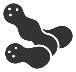 Peanuts vector icon. Flat Peanuts symbol is isolated on a white background.