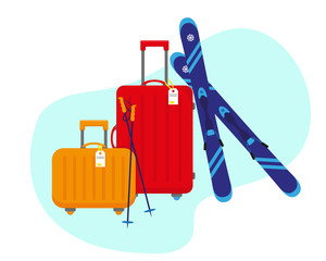 Winter holiday concept vector illustration.