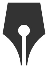 Poetry pen vector icon. Flat Poetry pen pictogram is isolated on a white background.