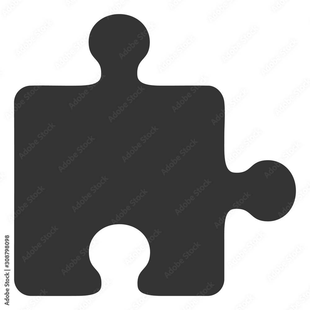 Aufkleber puzzle plugin vector icon. flat puzzle plugin pictogram is isolated on a white background.