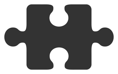 Puzzle item vector icon. Flat Puzzle item symbol is isolated on a white background.