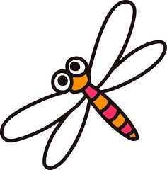 Outlined striped dragonfly