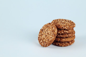 cookies on a blue background