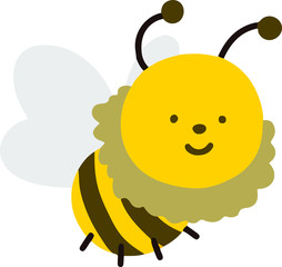 Obraz premium Flat colored smiley bumblebee