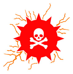 Toxic power vector icon. Flat Toxic power pictogram is isolated on a white background.