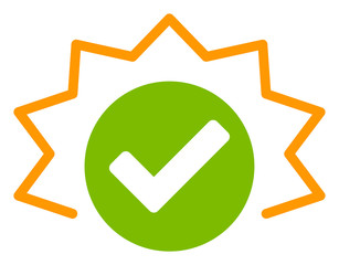 True alert vector icon. Flat True alert pictogram is isolated on a white background.