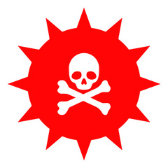 Viral toxin vector icon. Flat Viral toxin pictogram is isolated on a white background.