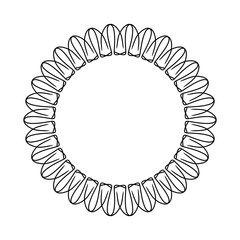 Abstract circle pattern mandala sun fireworks. spirograph halo sun starburst ray vintage monochrome modern circular pattern  motif black white for design elemental, unique art lace lattice lines style