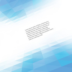 Abstract geometric background with transparent triangles. Vector illustration. Brochure design