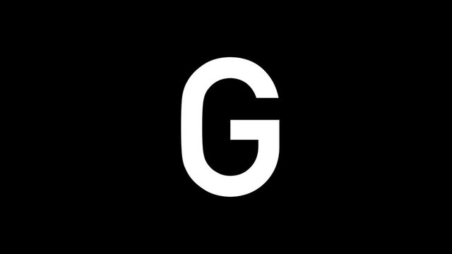 ABC Letter "G" is Formed from Particles and then Explodes into Particles Motion Graphic