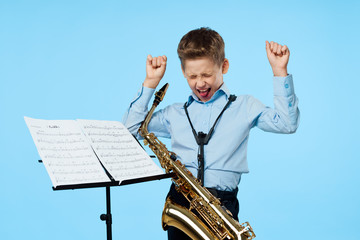 man playing saxophone