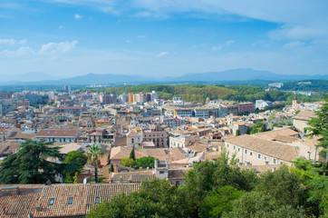 Fototapeta premium Panoramic view of Girona, Catalonia, Spain.