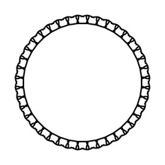 Rounded frame simple black white stamp put text decor vintage theme simple single. Part Art web sign lace icon style copy space blank empty card label badge Kite rays oval wave curl shape swirl lines