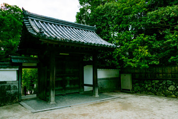 The gate which is the entrance of Ginkakuji. Sakyo-ku, Kyoto, Japan