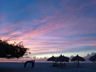 atardecer en Aruba