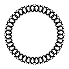 Rounded frame simple black white stamp put text decor vintage theme simple single. Part Art web sign lace icon style copy space blank empty card label badge Kite rays oval wave curl shape swirl lines