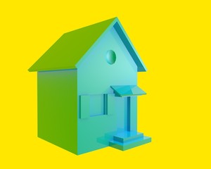 3d illustration of small house