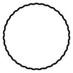 Fototapeta premium Rounded frame simple black white stamp put text decor vintage theme simple single. Part Art web sign lace icon style copy space blank empty card label badge Kite rays oval wave curl shape swirl lines