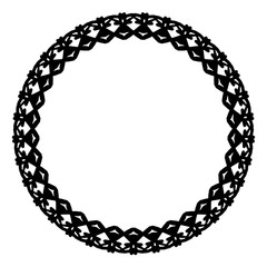 Rounded frame simple black white stamp put text decor vintage theme simple single. Part Art web sign lace icon style copy space blank empty card label badge Kite rays oval wave curl shape swirl lines