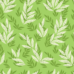 Obraz premium Leaves. Foliage background. Floral seamless pattern