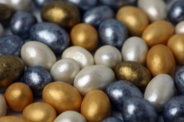 dragee background extreme close up