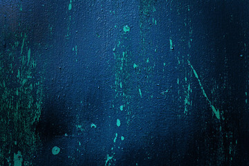 Old dark blue textures wall background. Perfect background with space.