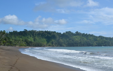 Corcovado, Costa Rica, aout 13, 2012 : Plage du parc national du Corcovado au Costa Rica