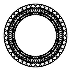 Rounded frame simple black white stamp put text decor vintage theme simple single. Part Art web sign lace icon style copy space blank empty card label badge Kite rays oval wave curl shape swirl lines