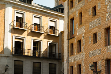 Fototapeta premium Architectural element of the building in Madrid. 
