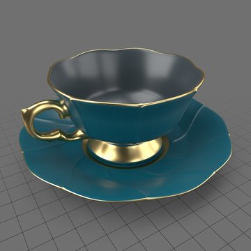 Vintage teacup with saucer