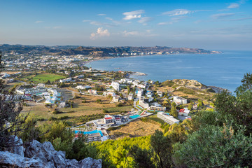 Obraz premium Faliraki na greckiej wyspie Rodos Grecja Europa