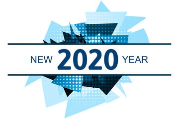 Happy New Year 2020 Abstract Art 
